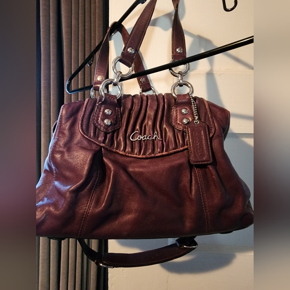 Purple Coach bag